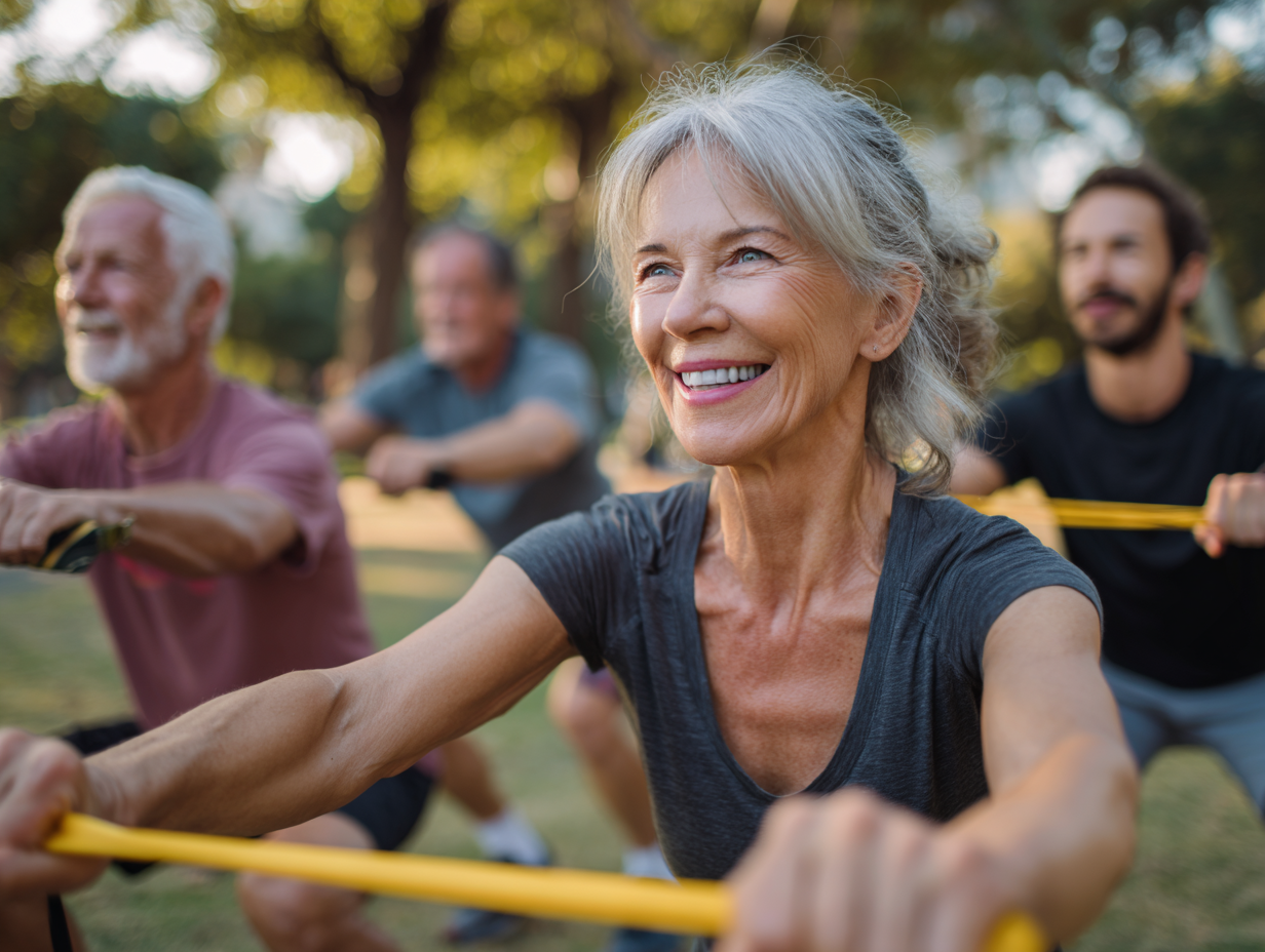 Активні люди різного віку займаються фітнесом